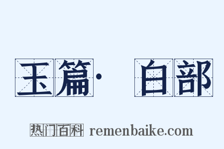 玉篇·白部是什么意思的图片